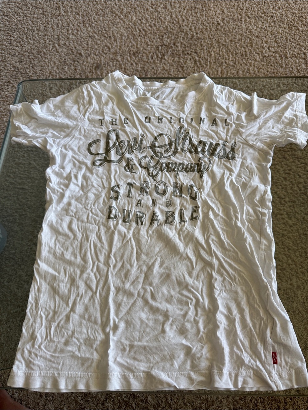 Levi's White Tee with Script Graphic